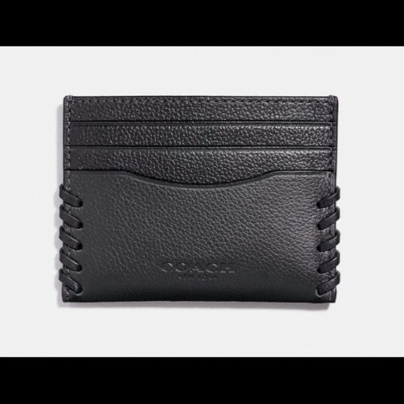 🖤Coach Slim Card Case with Baseball ⚾️ Stitch 🖤 - Picture 2 of 5
